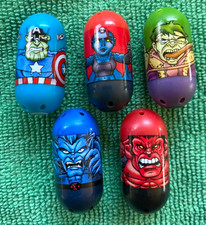 LOT of 5 Moose Mighty Beanz Marvel Captain America Mystique Toad Beast Red Hulk