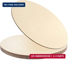 5Pcs 14 Inch Wood Circles for Crafts, Unfinished Blank Wooden Rounds Slice Woode