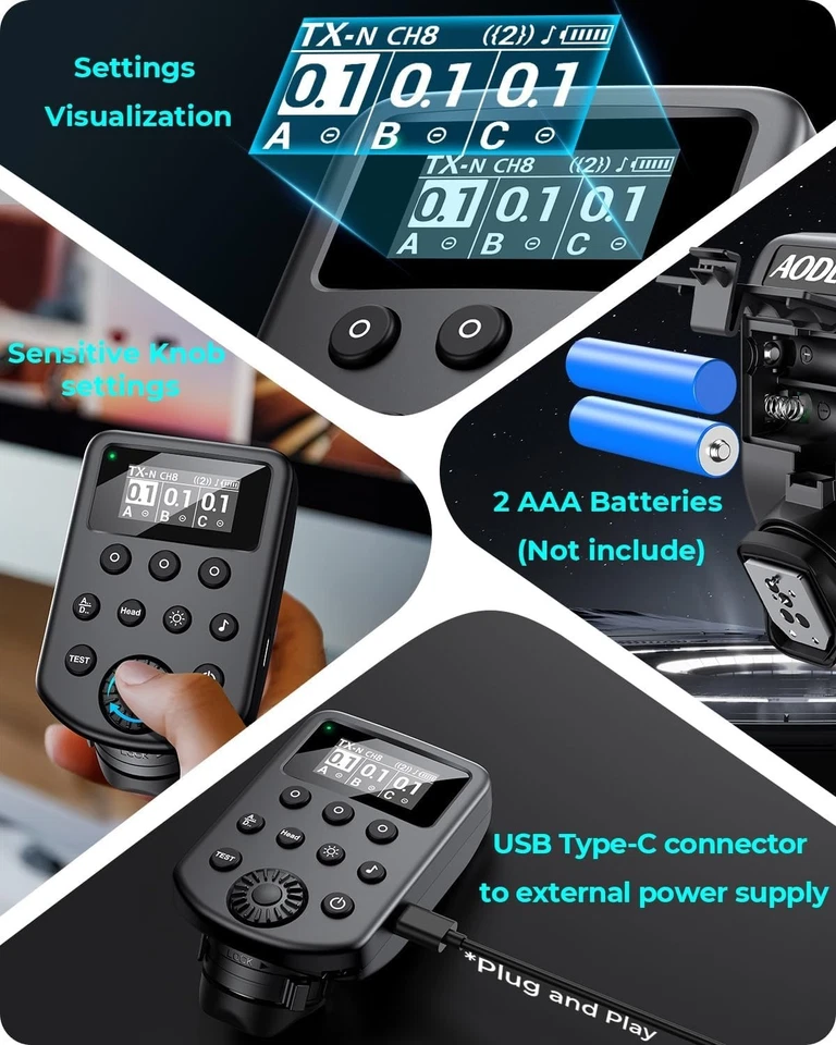 Wireless Flash Trigger for Profoto Air 1/2 A1X B10 B1X D2 – Non-TTL Remote - Image 3 of 4