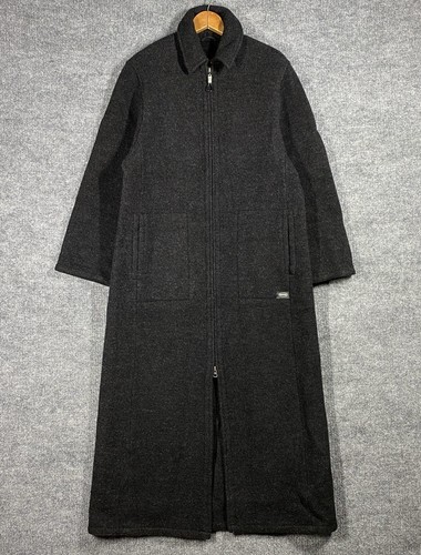 Giesswein Austria Woll Staubmantel Damen Gr. Small Trenchcoat Doppelreißverschluss