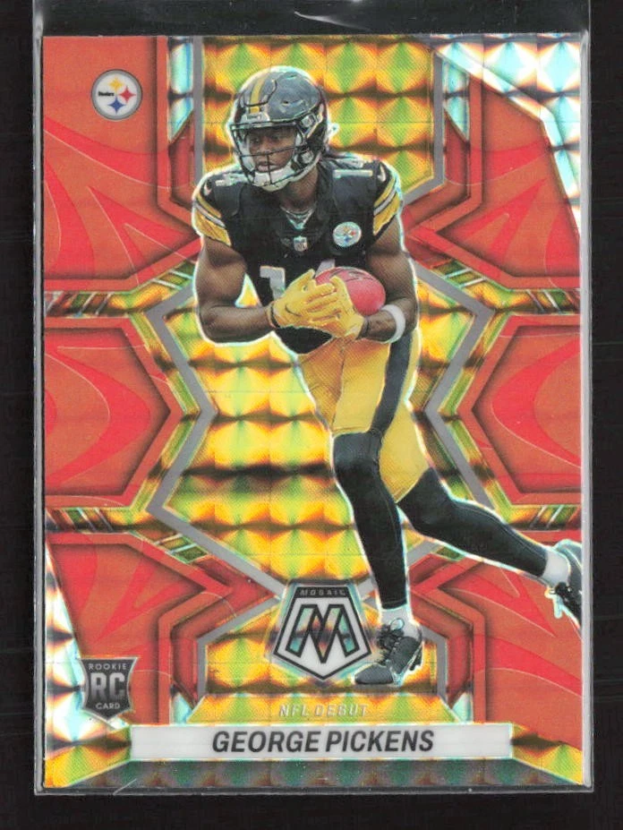 2022 Panini Mosaic #282 George Pickens Mosaic Reactive Orange Steelers (C)