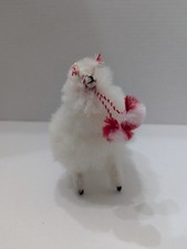 Alpaca Fur Figure Made With Real Alpaca Fur White Peruvian 5"