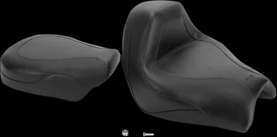 Mustang Black Studded Sport Touring Solo Seat w Backrest VTX1800C 02-08 - Image 4 of 4