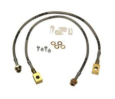  FBL88 4"- 6" Stainless Steel Brake Line - Pair,Black