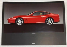 Original Ferrari Factory Poster – 1996 Ferrari 550 Maranello NOS