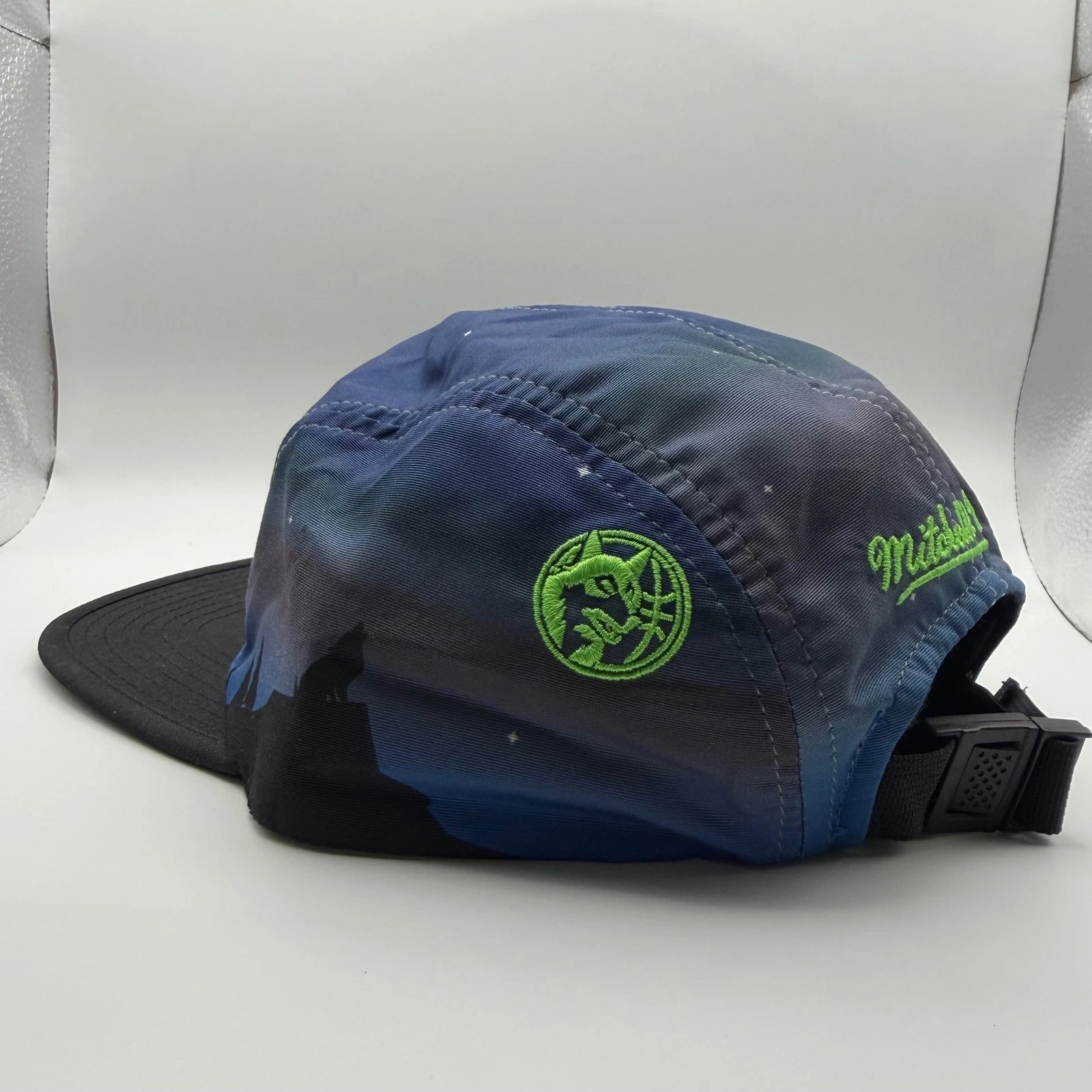 Mitchell & Ness Mens OS Blue Minnesota Timberwolves 5 Panel Camper Hat Strapback