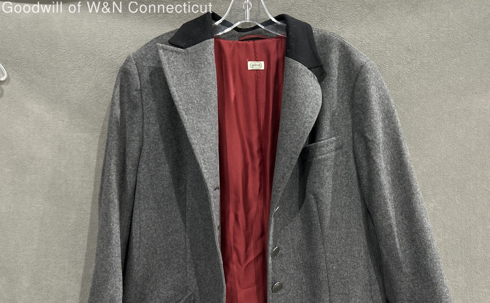 gossi Coat Size 42 Men Regular Gray Basic Coat - image 2