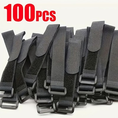 Well-Designed Flexible High-Performance 100PCS Reusable Hook-and-Loop Cable Ties