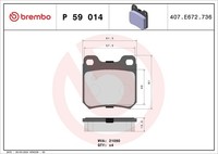 Brembo Bremsbelagsatz, Scheibenbremse Hinterachse U.A. FüR Opel, Saab