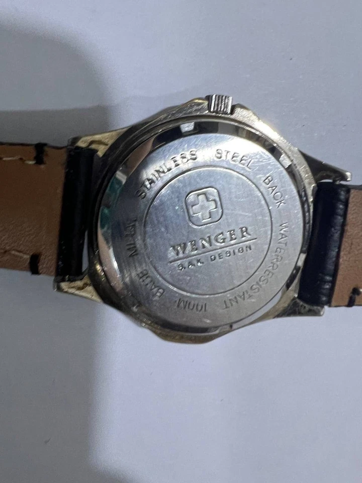 Wenger Watch Swiss Made White Dial Date Military Style Men’s Quartz - Image 3 of 4