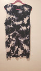 NUEVO CON ETIQUETAS Sanctuary Mujeres Camisero Talla L Vestido Informal Negro Tie Dye Mangas