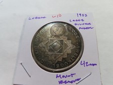 W10 Germany Lubeck 1902 Zur Weltkugel Masonic Lodge 100th Silver Medal 42mm