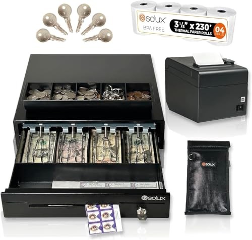 POS Hardware Bundle for Square System - 13" Cash Drawer, Thermal Receipt - Afbeelding 2 van 2
