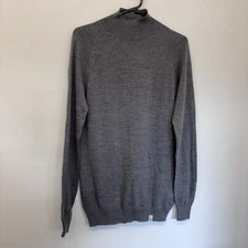 Peregrine Jumper Size Small Grey High Neck Autumn Minimal 100% Wool New