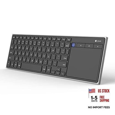 Rechargeable Bluetooth Keyboard with Touchpad, Portable Computer Keyboard S