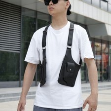 Harness Bag Vest Bag Luxury Underarm Pouch Vintage Double Hidden Pocket Shoulder