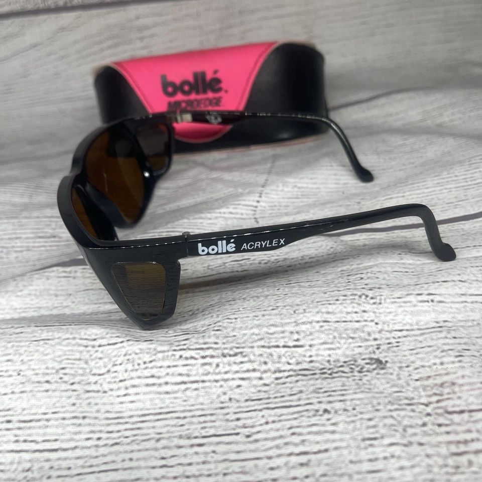 Gafas de sol Bolle Acrylex 426 negras piloto con lentes marrones/amarillos Foto 2 de 4