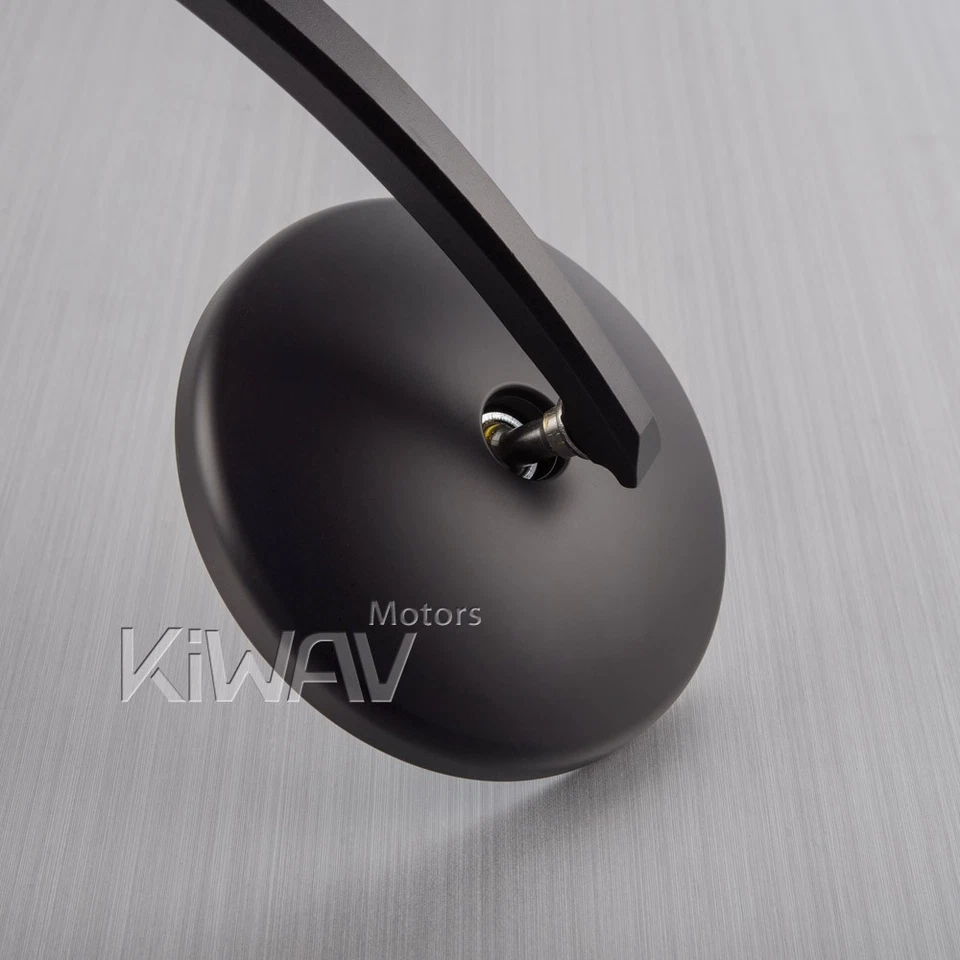 Espejos retrovisores de extremo de barra negros KiWAV Eclipse para Yamaha Raider XV19C Foto 4 de 4