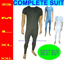 MENS THERMAL UNDERWEAR TOP & BOTTOM SIZE S,M,L,XL,XXL