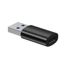 Adapter USB-A 3.1 Male to Type-C Female Black, Baseus, Mini OTG