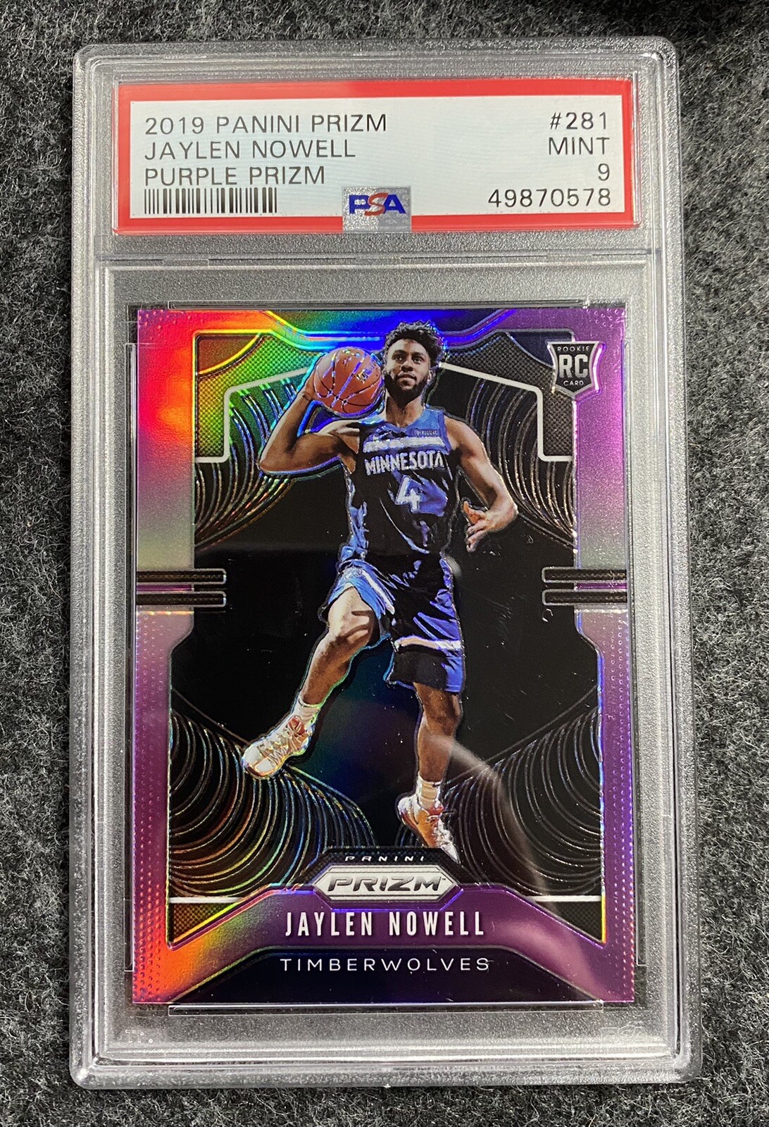 Jaylen Nowell 2019-20 Panini Prizm Purple Prizm /75 SP Timberwolves RC #281