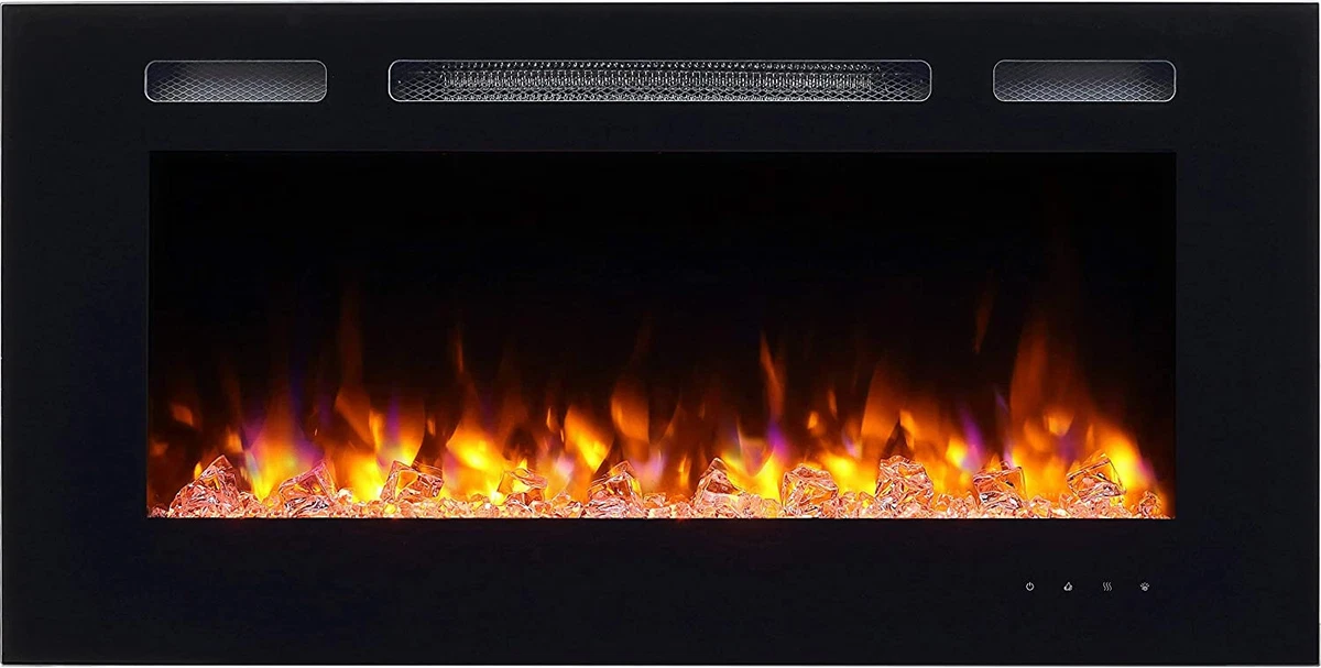 PuraFlame Alice 40 Inches Recessed Electric Fireplace Flush Mounted 1500w |  eBay