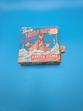 Vintage Three Little Bruins in a Canoe 16mm Film - Made in USA by Castle Films