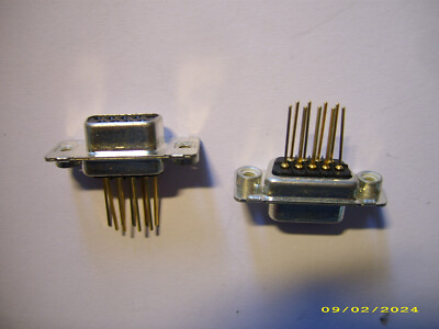 10x D-SUB Stecker Buchse 9-polig, Wire Wrap , gedrehte Kontakte vergoldet, NEU !
