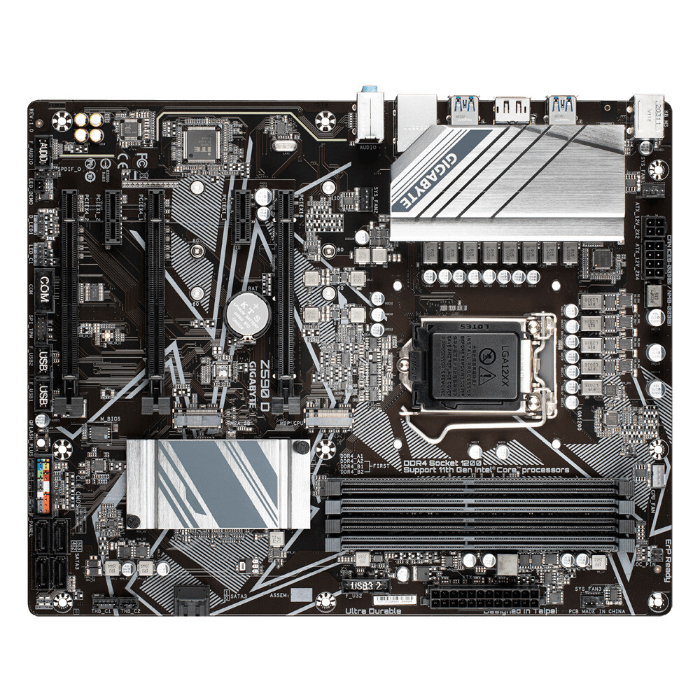 GIGABYTE Z590 D Motherboard Intel Z590 LGA 1200 DDR4 M.2 GIGABYTE Z590 D Motherboard Intel Z590 LGA 1200 DDR4 M.2