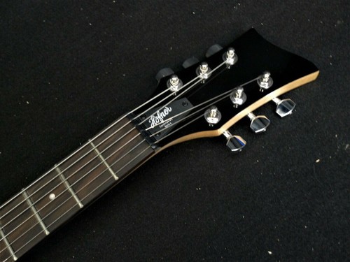 HOFNER HCT-SH-GT SHORTY TRAVEL Chitarra elettrica METALIC GOLD SPARKLE & Gig Bag - Foto 4 di 11
