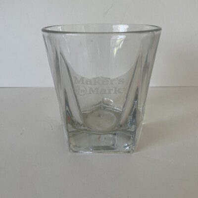 Makers Mark Bourbon Whisky Glass Hexagon Base 8 oz 