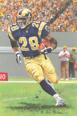 Marshall Faulk (St. Louis Rams) 2011 Goal Line Postcard Unsigned