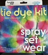 S.E.I. Tumble Dry Neon Color Pack Tie Dye Kit, Fabric Spray Dye, 3 Colors - NEW