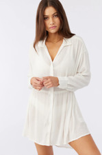 O'Neill Women's SMALL Saltwater Solids Cami Swim Cover-Up in Vanilla