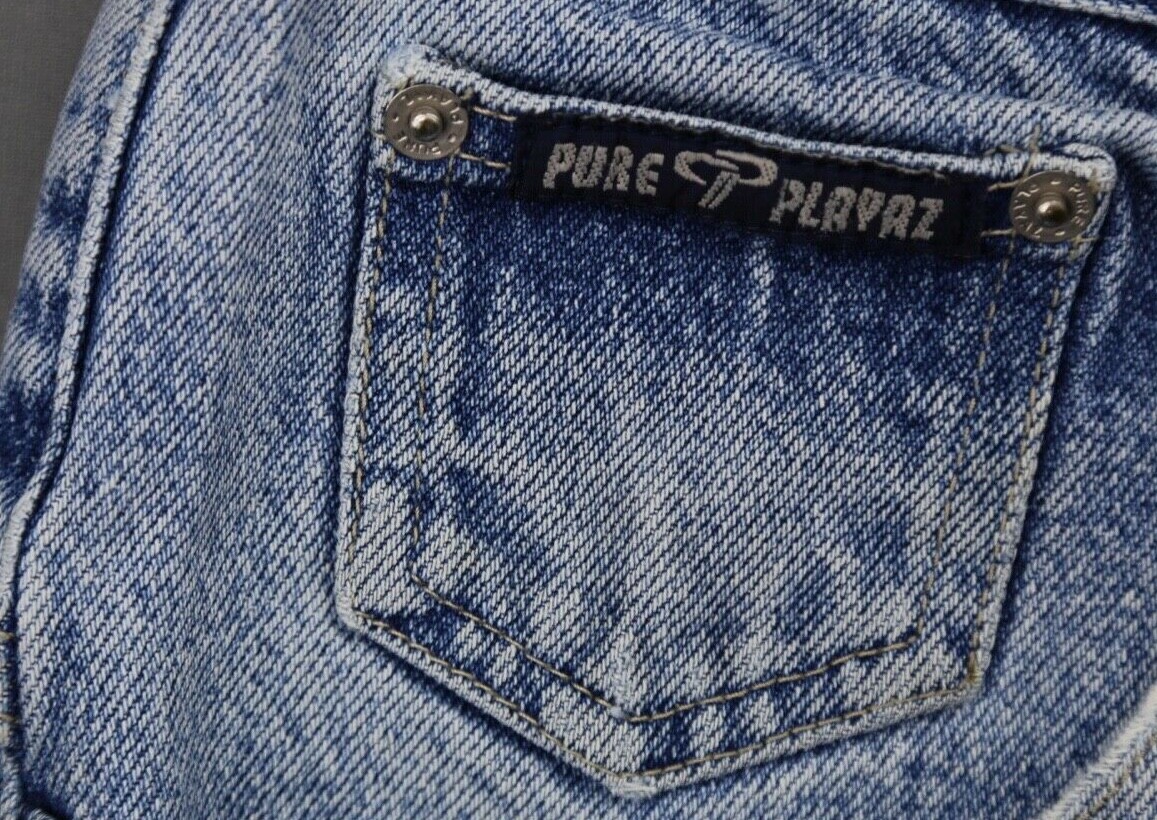 Vintage 1990's Men's Pure Playaz Jean Shorts Bagg… - image 5