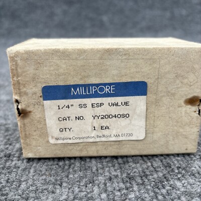 MilliPore YY20040S0 1/4'' Stainless Steel ESP Valve New