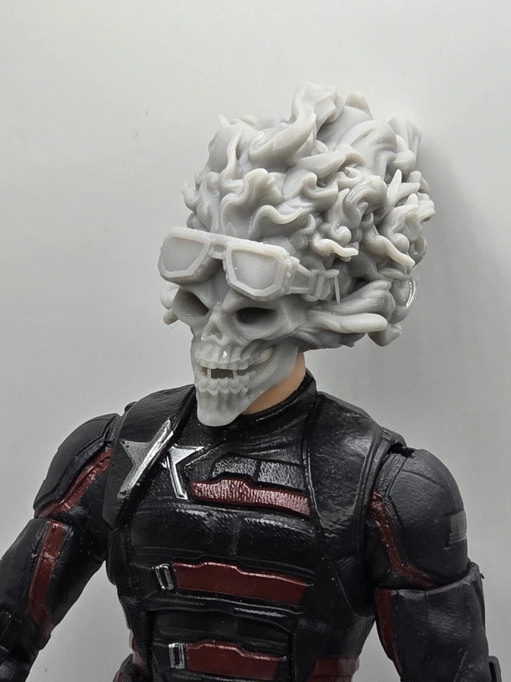 3D 打印 Ghost Rider 飞行员头眼镜 DOWN 1:12 漫威传奇 Joe 分类 — 第 2/2 张图片