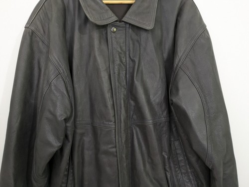 Vintage Lederjacke UK 46" dunkelgrau Bomber C&A Canada - Bild 3 von 14