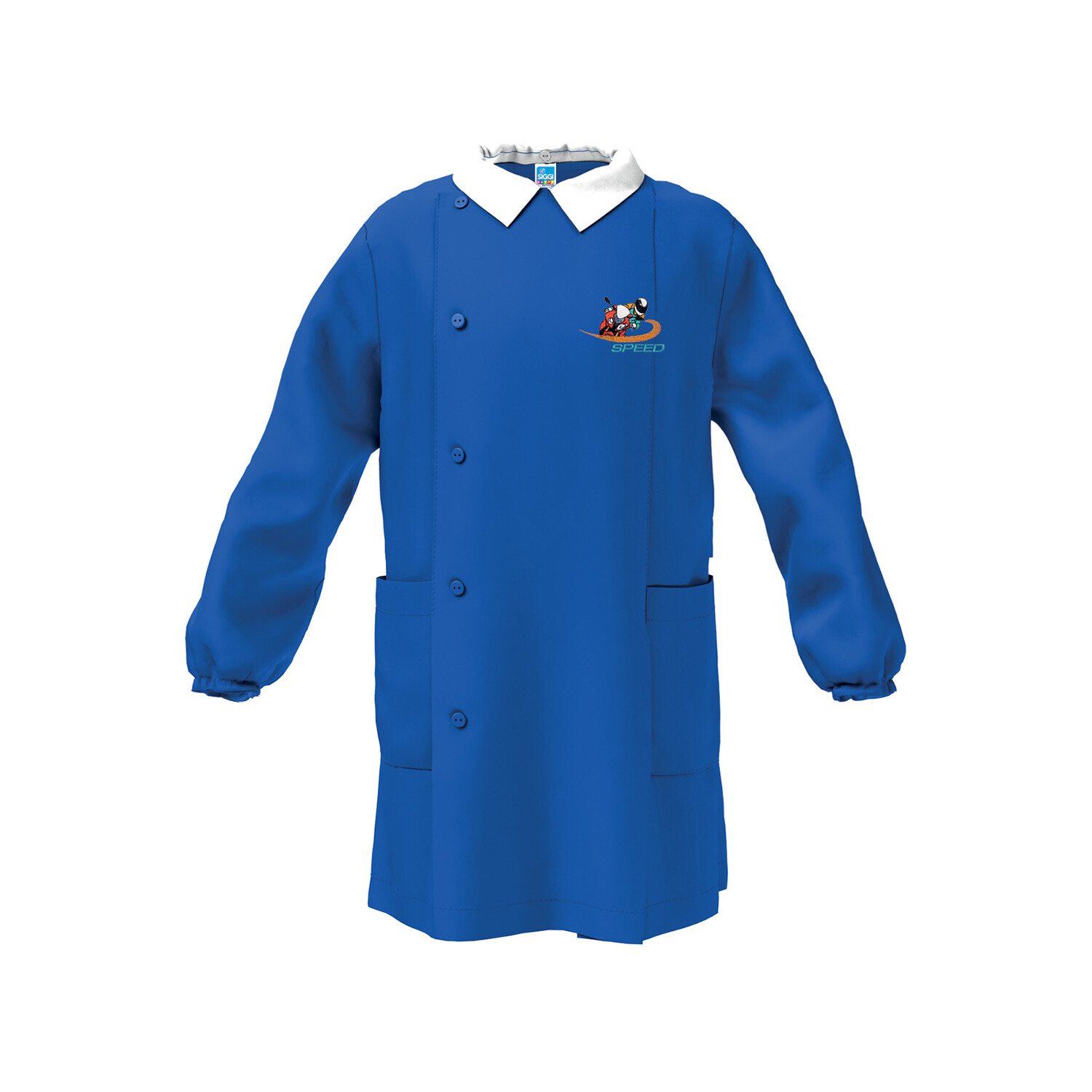 Grembiule Bambino Scuola 4084 Blu 7 Anni SIGGI - X49377 GIODICART