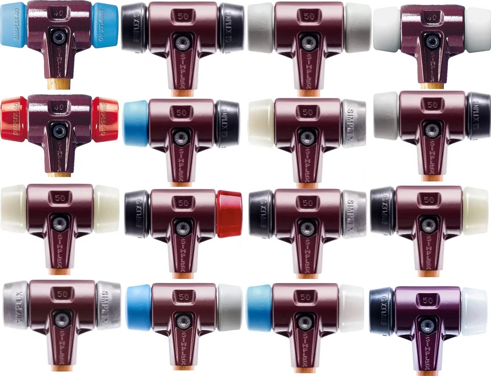 SIMPLEX Schonhammer Hammer HALDER 30 40 50 60 80mm Auswahl Gummihammer versch.