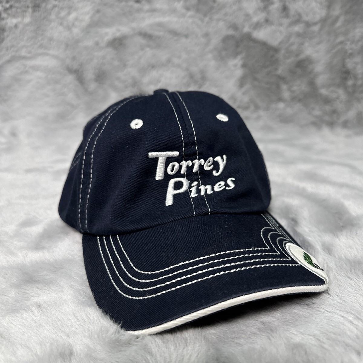 Torrey Pines Hat Blue Thick Stitch Imperial Strap back