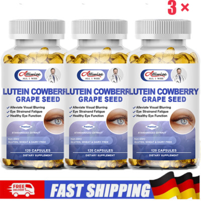 3*120 Lutein Capsules Eye Vitamins Lutein, Promotes Healthy Eye Function