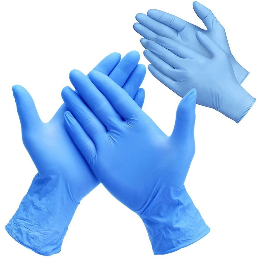 100 Disposable Blue Nitrile Gloves Large Powder Latex Free PPE 1 BOX