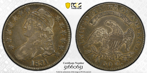 1831 PCGS VF35 Capped Bust Half Dollar