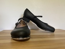 BLOCH Techno Tap Ladies Black Leather Mary Jane-Style Dance Shoe Size 6.5 M