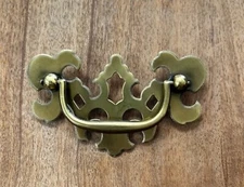 Chippendale Colonial Style Open Back Plate Bail Pull - Antique Finish