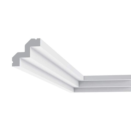 ORAC DECOR Crown Moulding 2-18" x 2" Polyurethane Primed Plain White (3-pack)