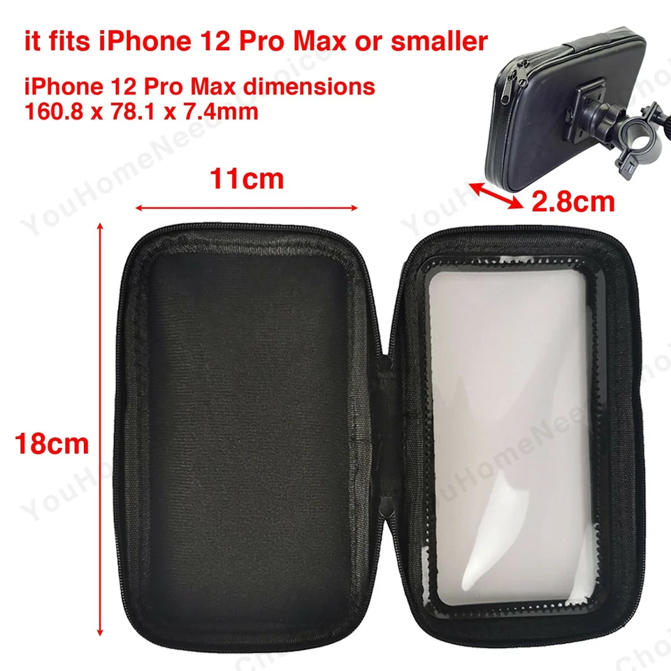 Universal Bicycle Bike Phone Holder Waterproof Motorcycle Handlebar Mount Holder - image 3 of 4