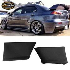 Fits 08-15 Lancer Evolution EVO Style Rear Bumper Corner Spoiler Splitter PU 2PC