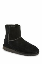 Women Ugg Classic Unlined Mini Perf Boot 1016852 Black Leather 100% Original New